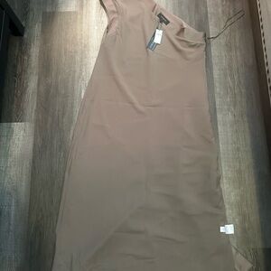 Banana Republic One-Shoulder Taupe Dress
